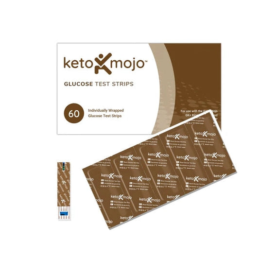 OHP Health Glucose Test Strips (60 pack) includes individually wrapped strips—one shown unwrapped—compatible with any blood sugar monitor. Convenient packaging ensures quick and accurate glucose results every time.