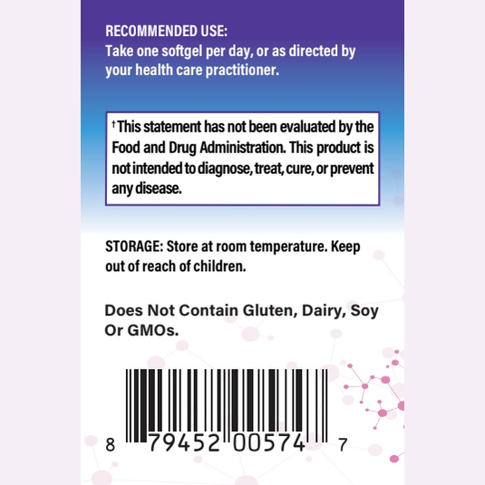 Tributyrin | 60ct by OHP Health features usage instructions, an FDA disclaimer, storage guidelines, allergen info, and a barcode. It supports gut health with CoreBiome™ for optimal wellness.