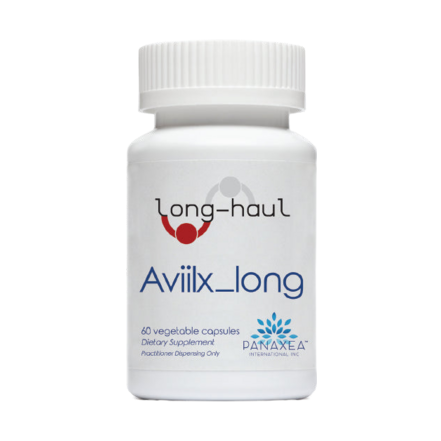 A bottle of Panaxea Avilix Long | 60 count.