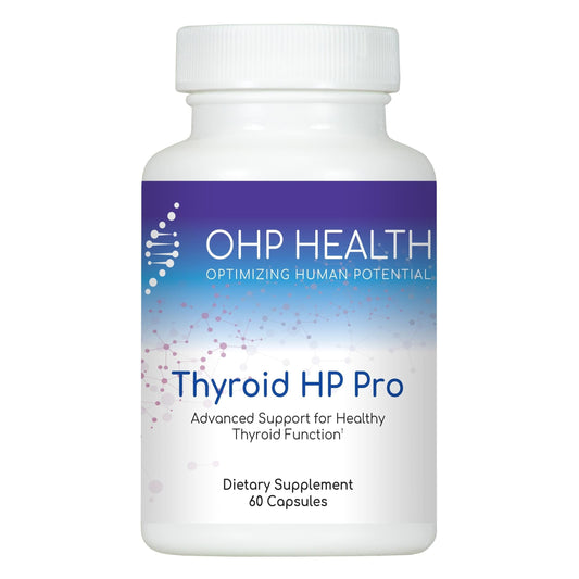 OHP Health Thyroid HP Pro, a dietary supplement with 60 capsules, supports healthy thyroid function and metabolism.