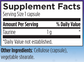 A label for the OHP Health by Longevity Labs Inc. supplement that contains Taurine | 120 capsules.