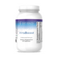 A white bottle labeled "ViraBoost" dietary supplement by OHP Health by Longevity Labs, containing 60 capsules with immune-enhancing nutrients and supplement facts on the side, aimed at supporting your immune system.