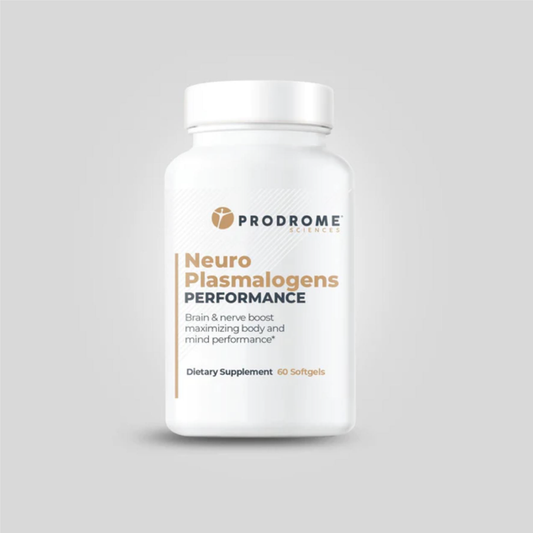 A bottle of Prodrome's Neuro Plasmalogen, formulated to support cellular function and enhance neuron membranes.