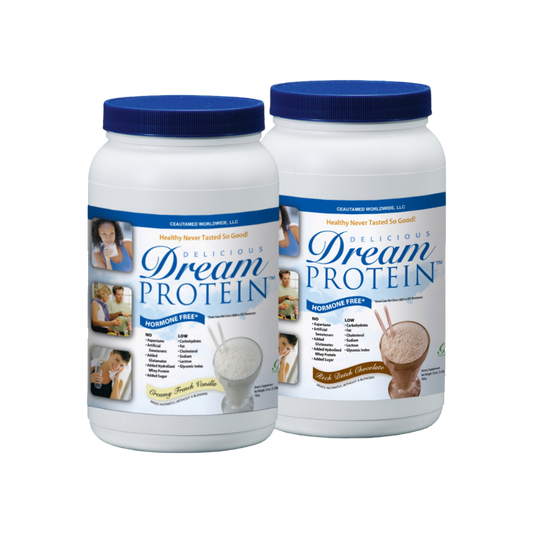 Two bottles of GreensFirst Dream Protein | 24oz, 30 servings.
