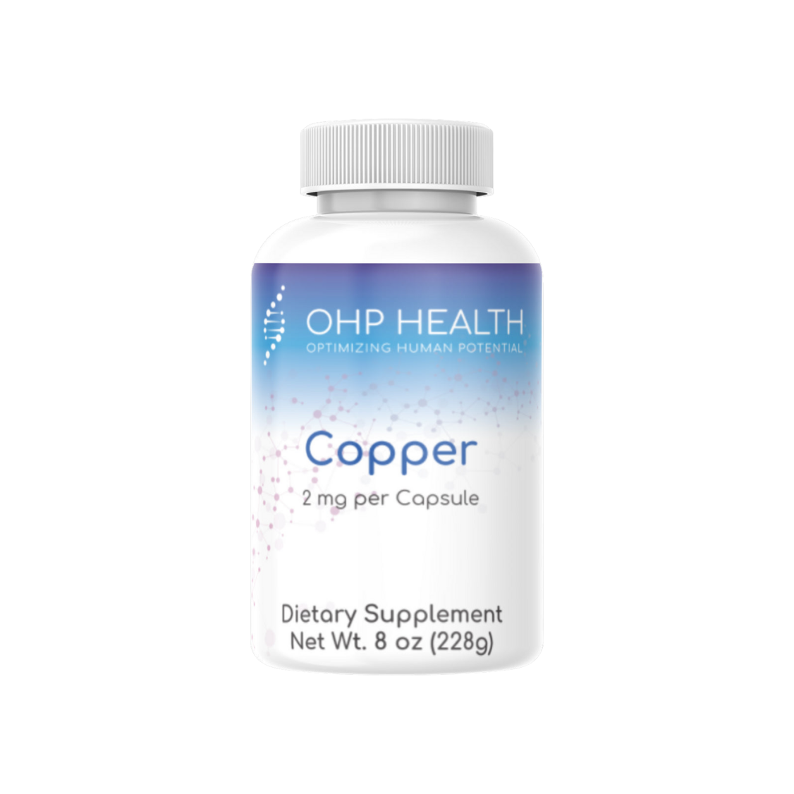 Copper (glycinate) capsules from OHP Health.