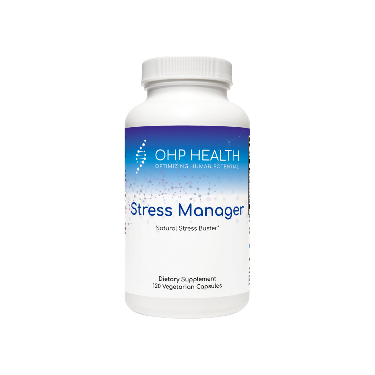 Stress Manager | 120 Caps by OHP Health, a longevity supplement.