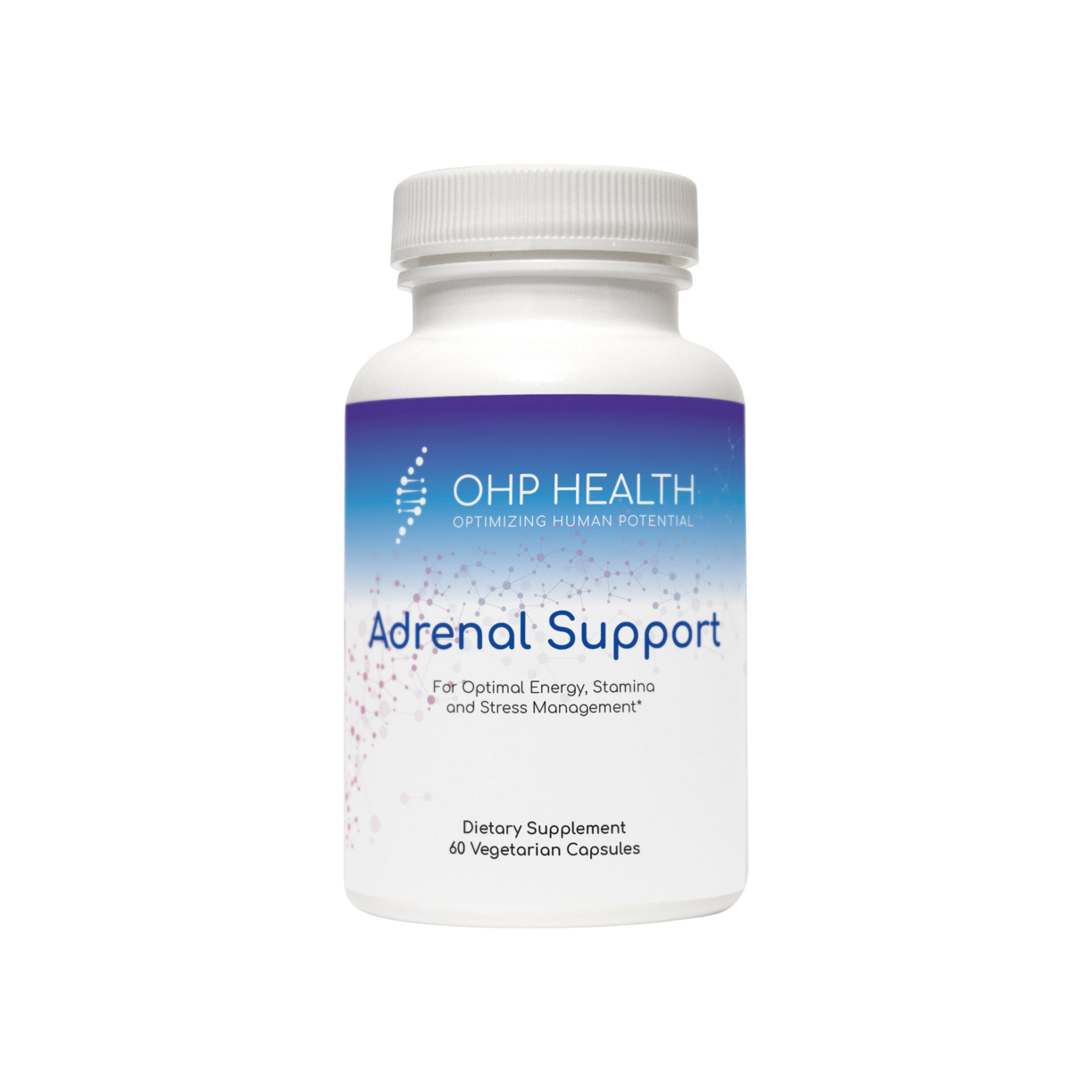 A bottle of Adrenal Support | 60 count from OHP Health.