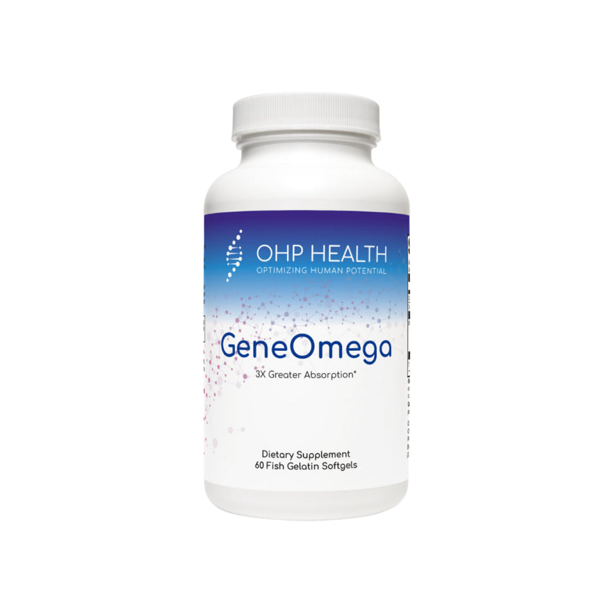 The GeneOmega family of formulas feature MaxSimil® monoglyceride fish oil that has a three times greater EPA+DHA absorption rate than an equivalent dose of other leading fish oils. Through the use of MaxSimil patented lipid absorption enhancement technology (PLATform), the fish oil is absorption-ready and can be directly assimilated in the intestinal tract for maximum benefit.*